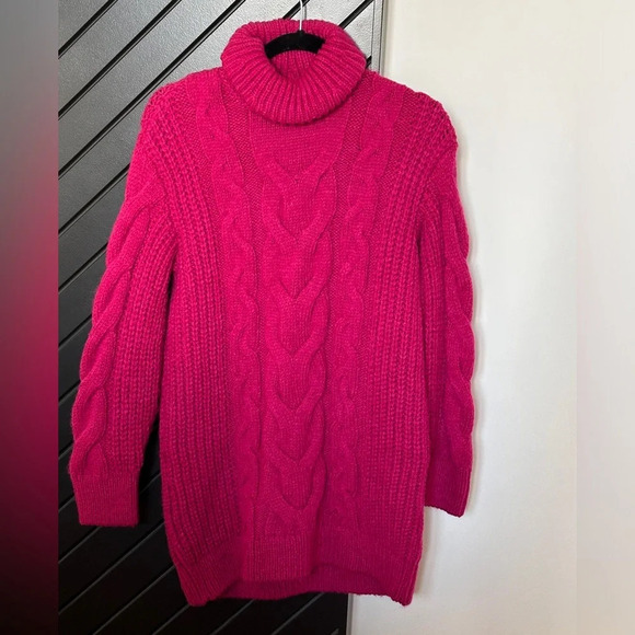 Mango Dresses & Skirts - Mango knitted turtleneck dress. Size 2. Worn only once.